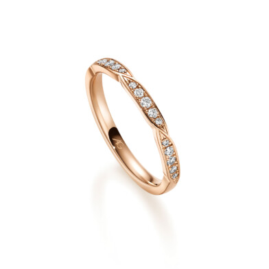 Ehering Rotgold Brillanten