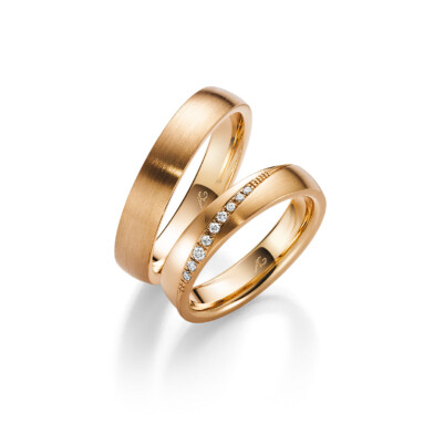 Eheringe Rotgold diagonal