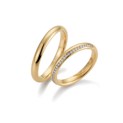 Rosegold Eheringe Brillantkante