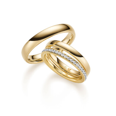 Trauringset Gelbgold Memoire