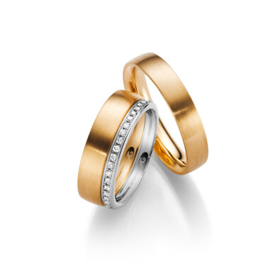 Trauringset Memoire Weissgold