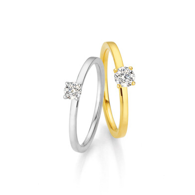 Gelbgold und Weissgold Ring