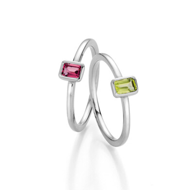 Moderner Farbsteinring