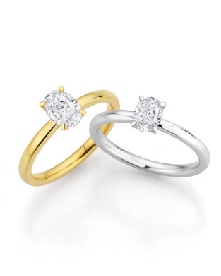 Verlobungsringe in Gelbgold und Weissgold